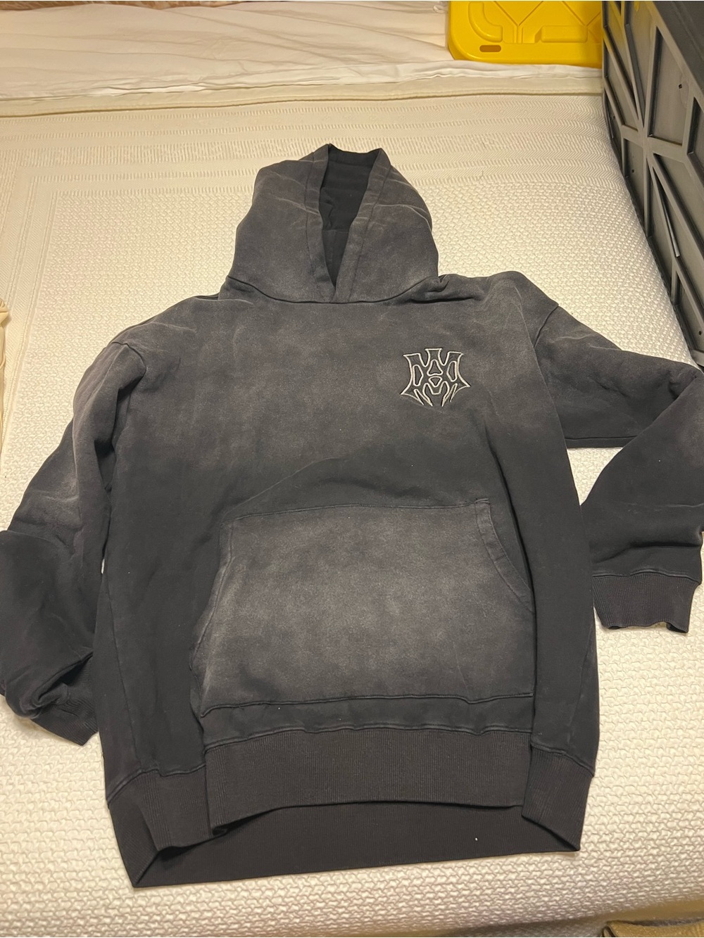 XXL AMIRI Black Washed Logo Hoodie